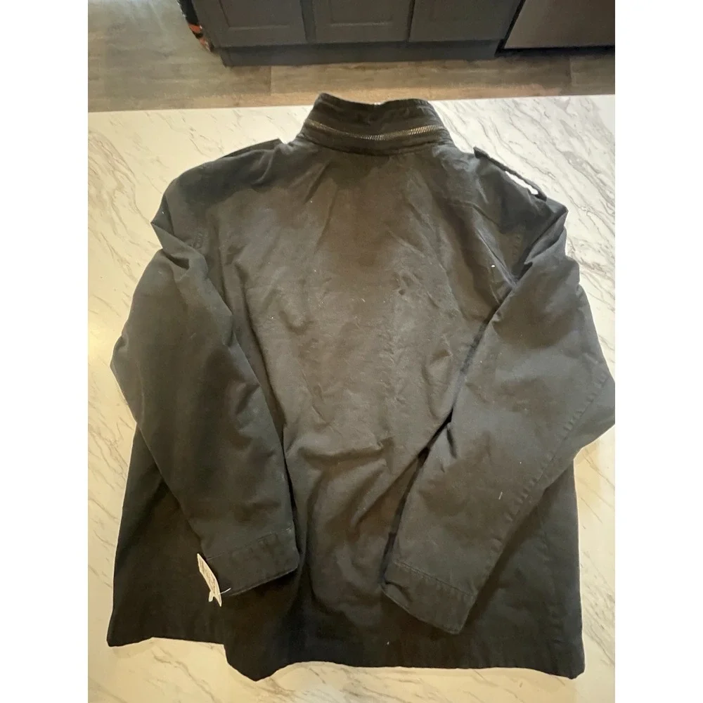 Levis Military Jacket Mens XXL Black Canvas